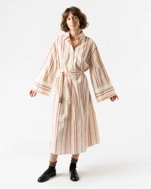 Pre-Owned: Brunello Cucinelli Striped Belted Midi Dress