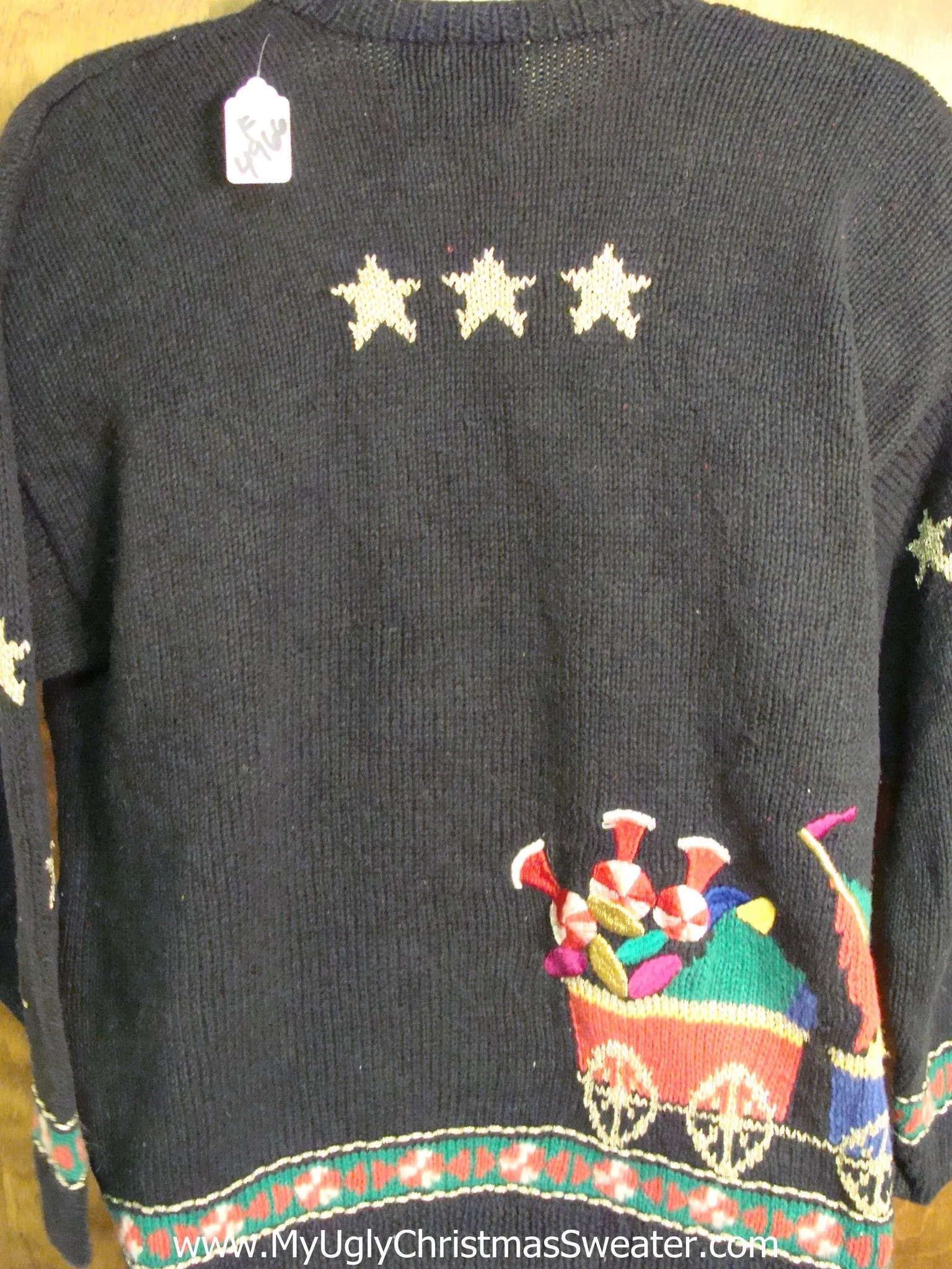 Santa and Toys 80s Ugly Christmas Sweater