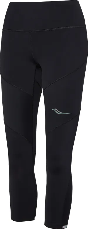 Saucony Women&#x27;s Time Trial Crop Tight Black | Buy Saucony Women&#x27;s Time Trial Crop Tight Black here | Outnorth