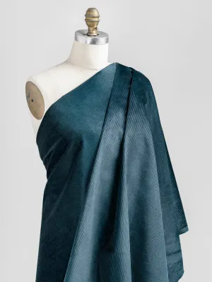Slight Stretch Cotton Corduroy Deadstock - Deep Teal - Swatch