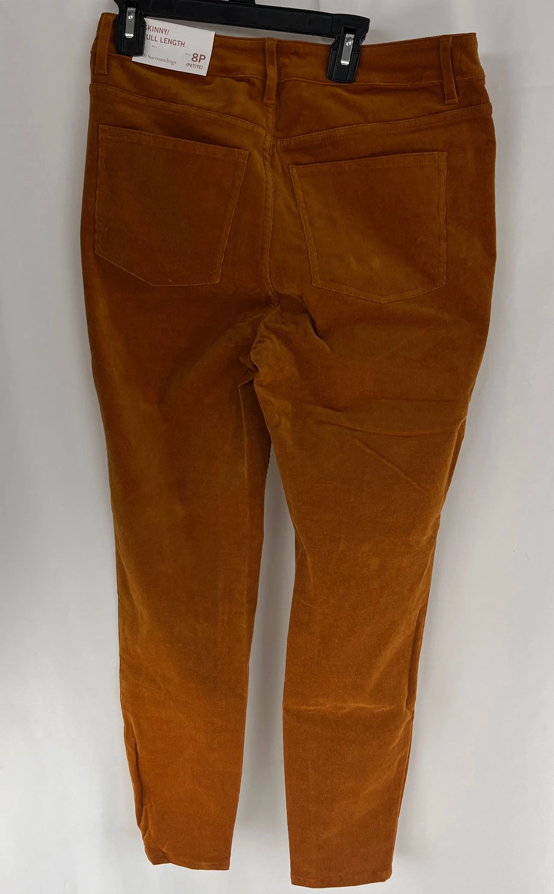 Soft Surroundings Women's Rust Corduroy Skinny Pants Size 8P NWT MSRP $89.95