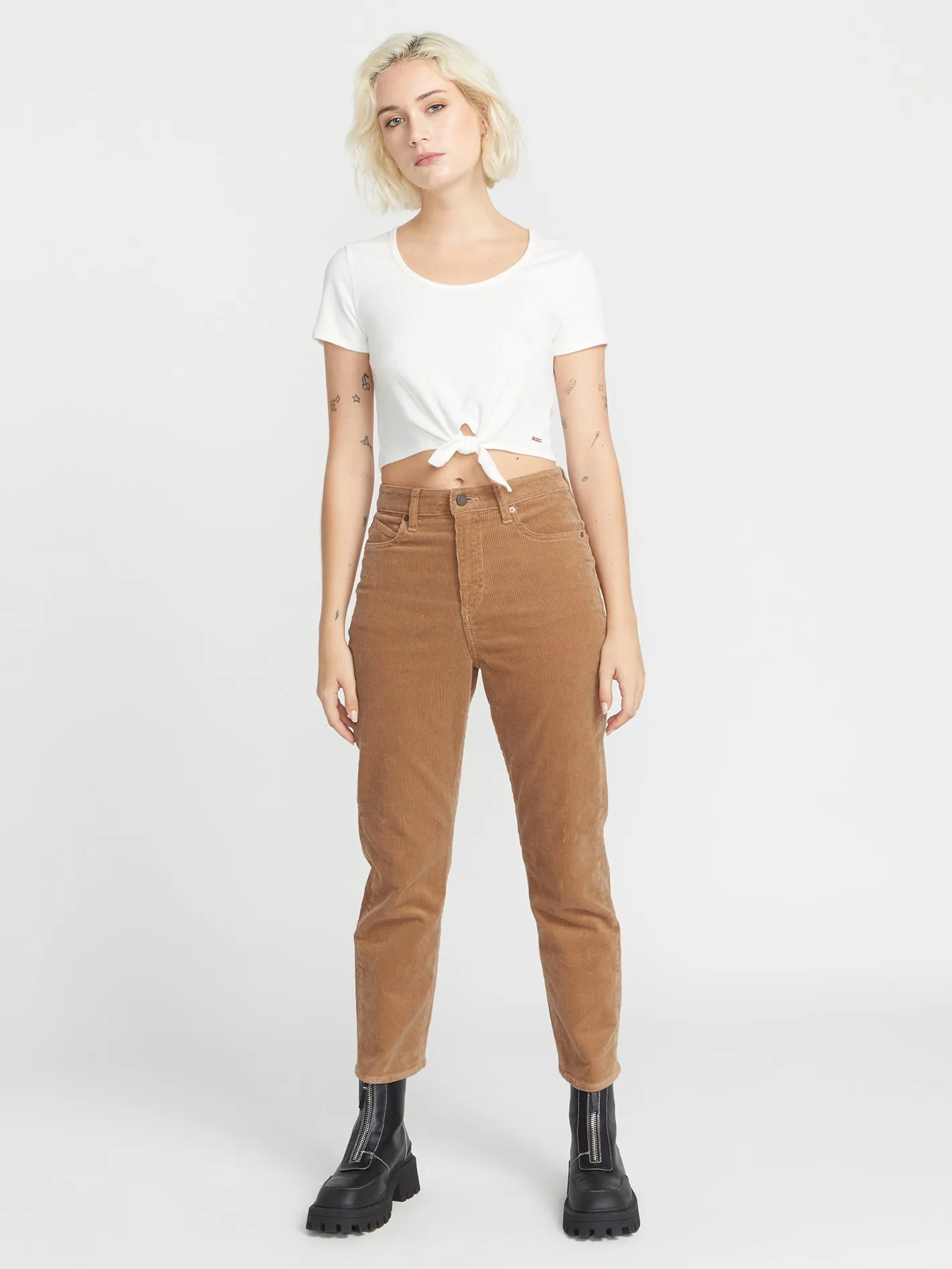 Stoned Straight Corduroy Pants - Mocha
