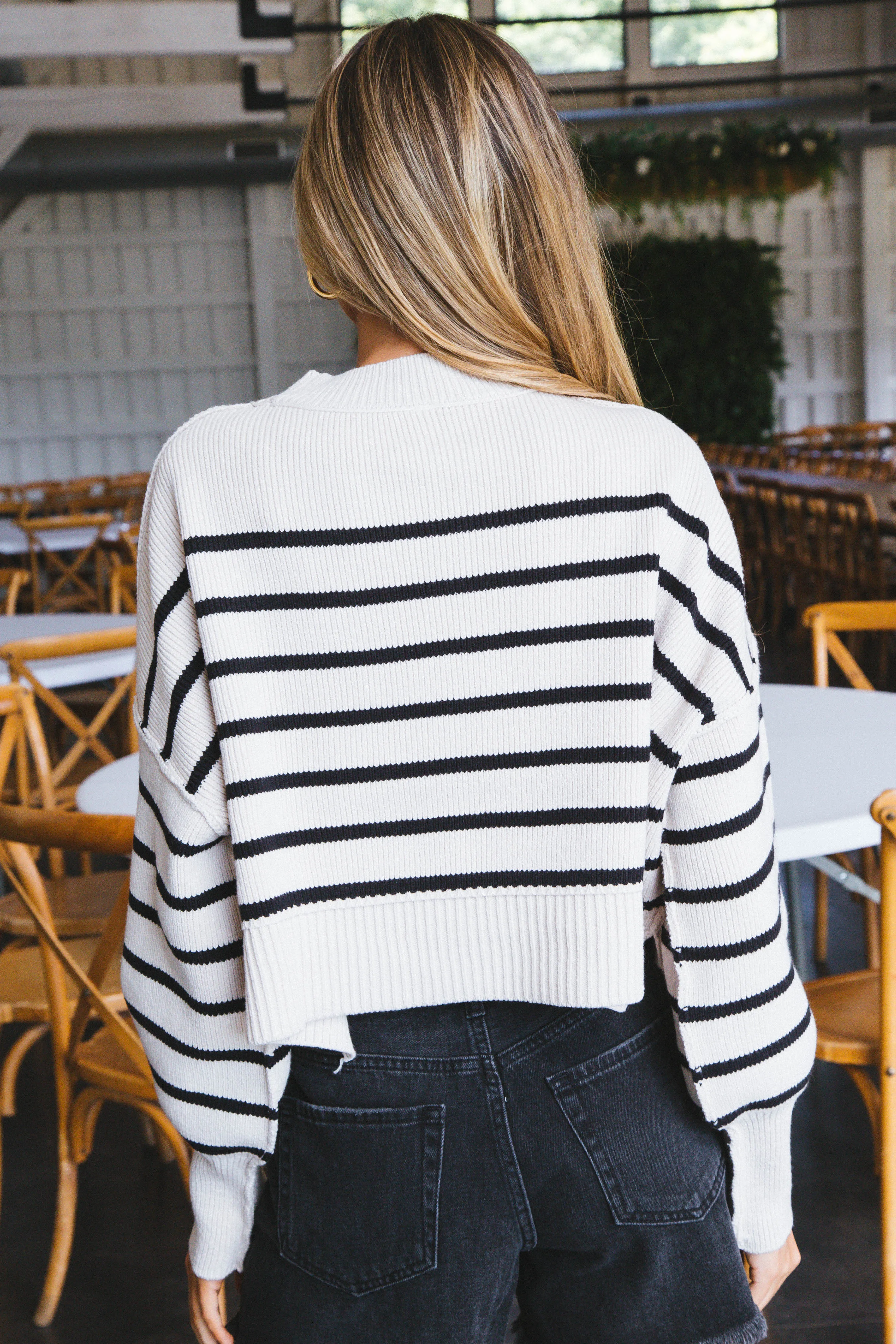 Stripe Easy Streep Crop Pullover, Pearl Combo | Free People
