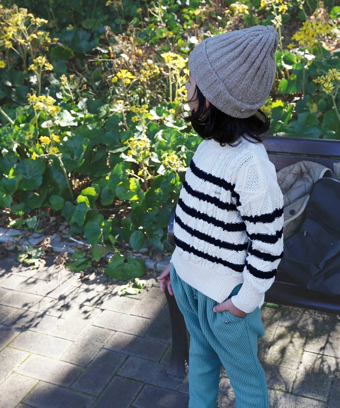 Wide well Knit Corduroy Pants