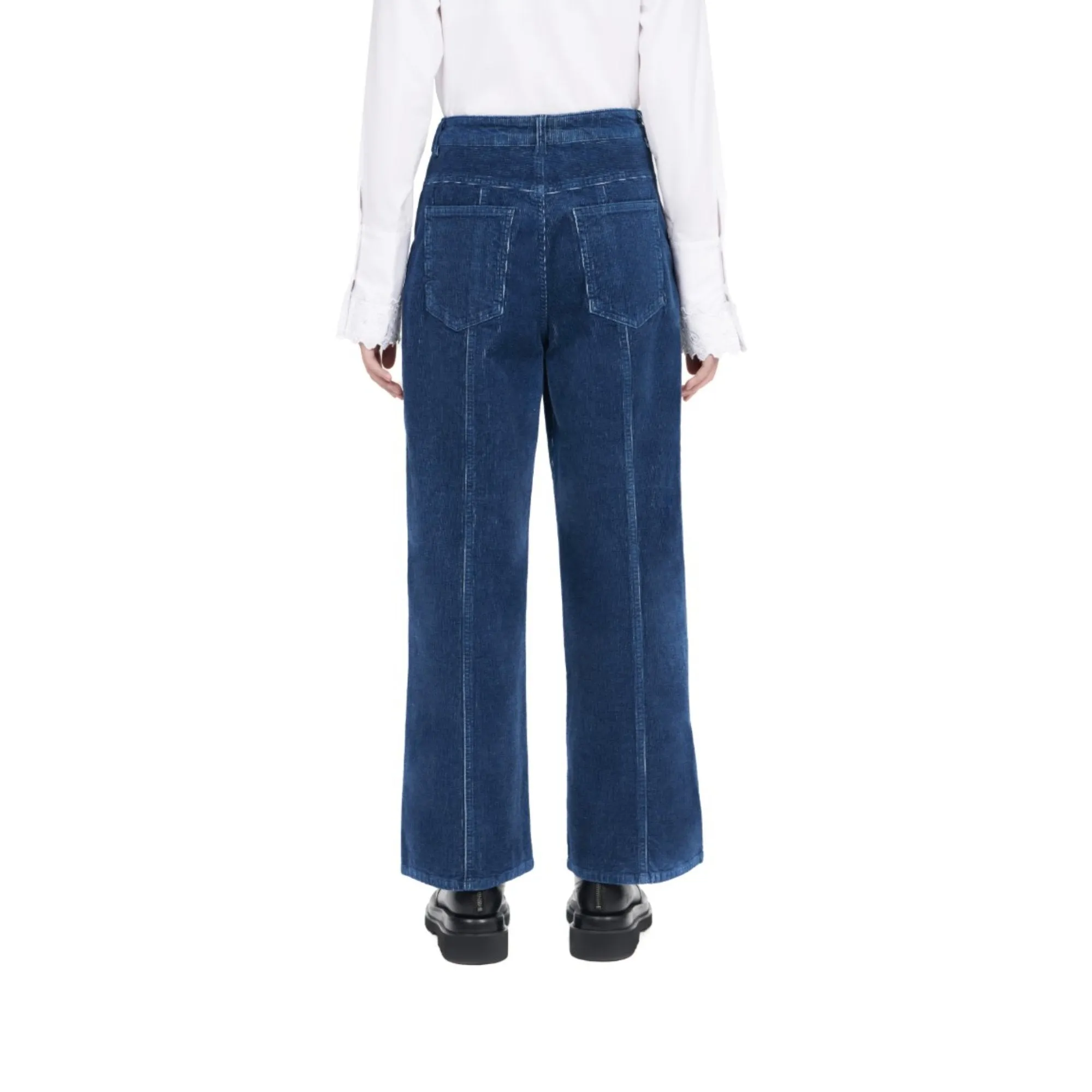 Women Corduroy Ball Pants - Navy