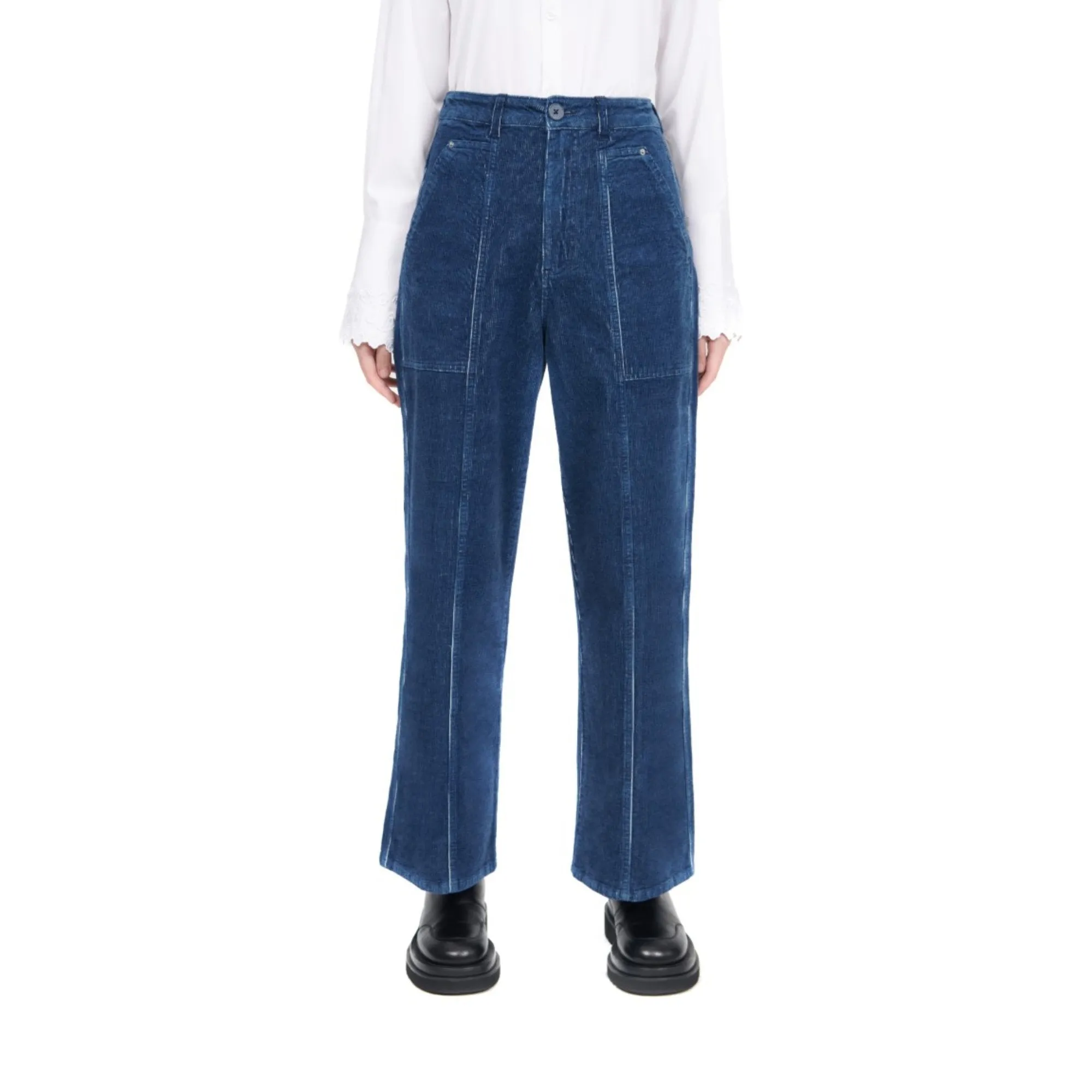 Women Corduroy Ball Pants - Navy