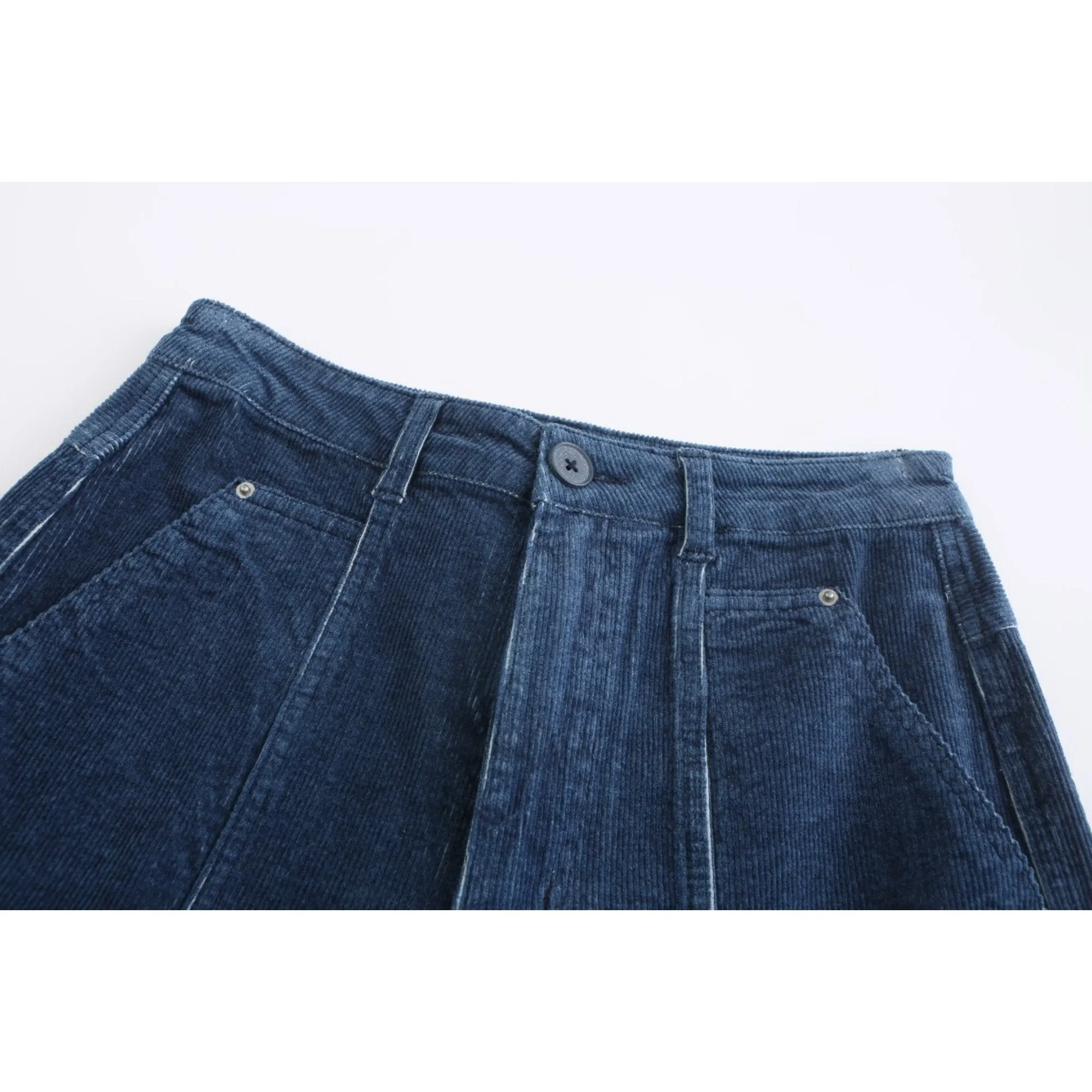 Women Corduroy Ball Pants - Navy
